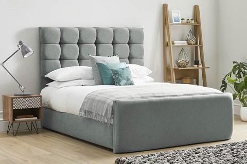Honesty High Footend Fabric Bed Frame - Double 4'6'' (135cm) Clay