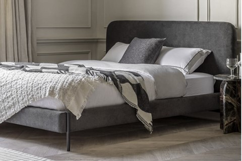 Oslo 4'6'' Double Grey Fabric Bed Frame