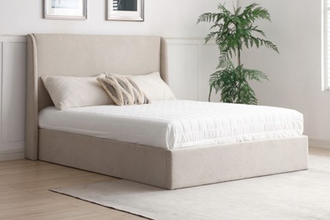 Denver 4'6'' Double Fabric Ottoman Bed