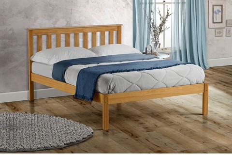Denver Wooden Bed - 4'6'' Double Antique Pine 