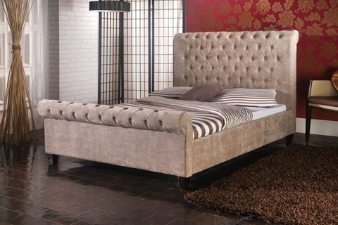 Orbit Fabric 5'0'' Kingsize Mink  Bed Frame