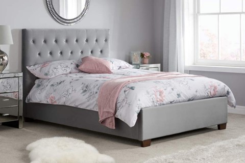 Cologne Fabric Bed - 5'0'' Kingsize Grey 