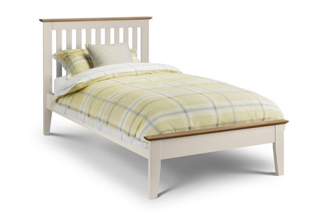 Salerno 3'0'' Single Cream Wooden Bed Frame
