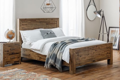 Hoxton Acacia Wood Bed Frame - 4'6'' Double