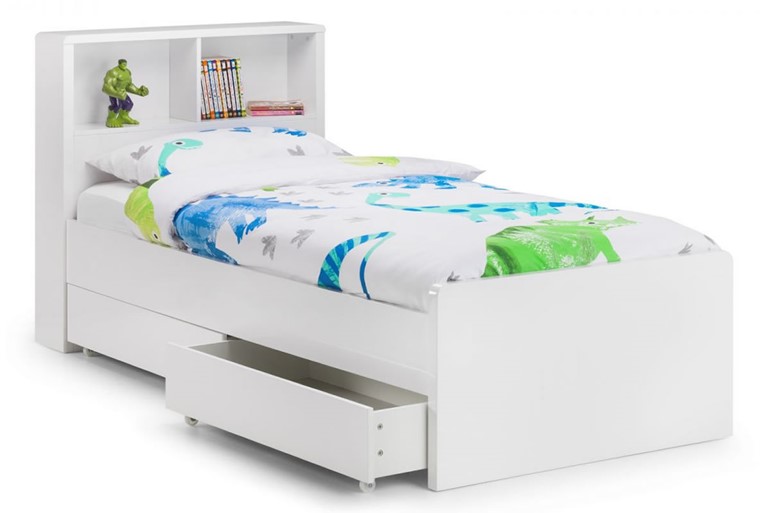 White Wooden High Gloss Under Bed, Manhattan King Size Bed Dimensions