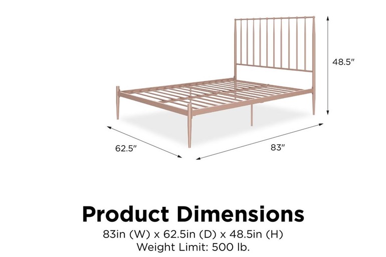 Giulia Modern Metal Bed Frame