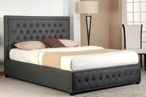 Albany Fabric Ottoman - Grey 6'0''(180cm) Superking 