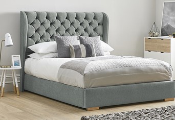 Aster Low Footend Fabric Bed Frame - King 5'0'' (150cm) Clay 