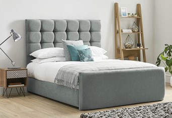Honesty High Footend Fabric Bedframe - Double 4'6'' (135cm) Clay 