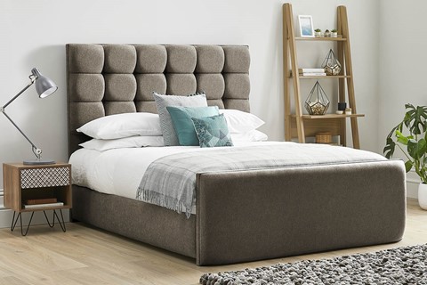 Honesty High Footend Fabric Bed Frame - Super King 6'0'' (180cm) Mocha