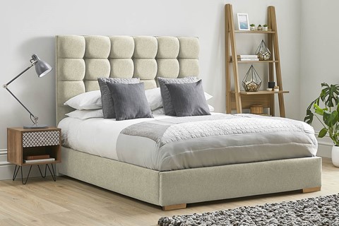 Honesty Low Footend Fabric Bed Frame - Double 4'6'' (135cm) Oatmeal