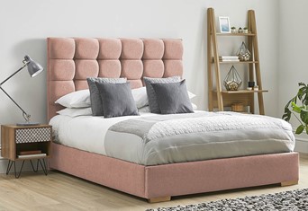 Honesty Low Footend Fabric Bedframe - King 5'0'' (150cm) Pink 