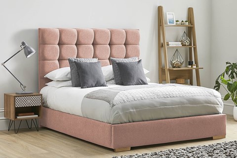 Honesty Low Footend Fabric Bedframe - King 5'0'' (150cm) Pink 
