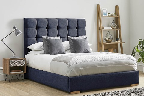 Honesty Low Footend Fabric Bed Frame - Double 4'6'' (135cm) Sapphire