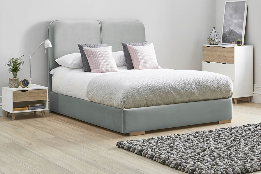 Daisy Fabric Bed Frame Low Foot End