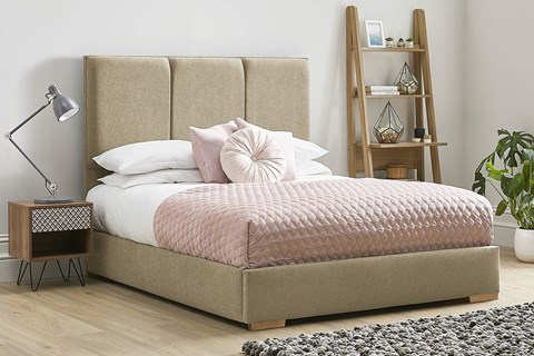 Aspen Low Foot End Fabric Bed Frame - Super King 6'0'' (180cm) Latte