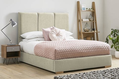 Aspen Low Foot End Fabric Bed Frame - King 5'0'' (150cm) Oatmeal