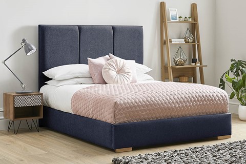 Aspen Low Foot End Fabric Bed Frame - King 5'0'' (150cm) Sapphire