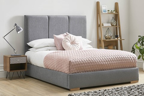 Aspen Low Foot End Fabric Bed Frame - Double 4'6'' (135cm) Titanium