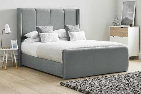 Quince Fabric Bed Frame - Super King 6'0'' (180cm) Clay 
