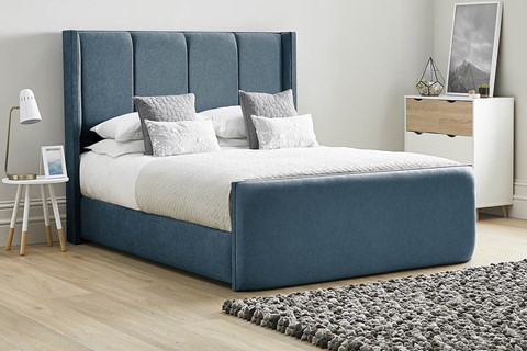 Quince Fabric Bed Frame - King 5'0'' (150cm) Marine 