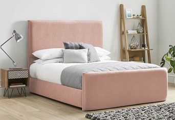 Kornelia Fabric High Footend Bed Frame - King 5'0'' (150cm) Pink 