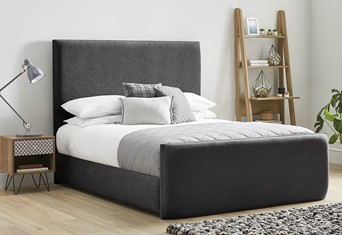 Kornelia Fabric High Footend Bed Frame - Double 4'6'' (135cm) Raven 