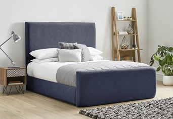 Kornelia Fabric High Footend Bed Frame - King 5'0'' (150cm) Sapphire 
