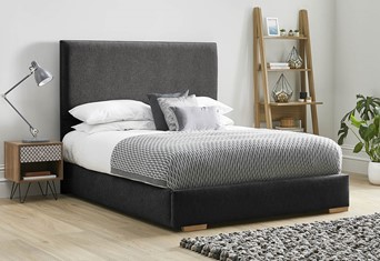 Kornelia Fabric Low Footend Bed Frame - Double 4'6'' (135cm) Raven 