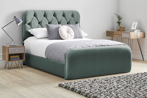 Lilly Fabric Bed Frame - Double 4'6'' (135cm) Duckegg 