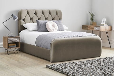 Lilly Fabric Bed Frame - Super King 6'0'' (180cm) Mocha 