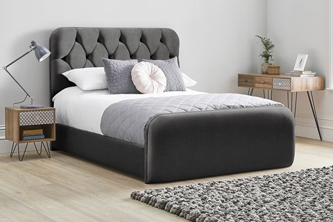 Lilly Fabric Bed Frame - King 5'0'' (150cm) Raven 