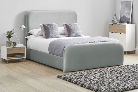 Primrose Fabric Bed Frame - Double 4'6'' (135cm) Clay 