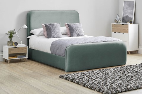 Primrose Fabric Bed Frame - Super King 6'0'' (180cm) Duckegg 