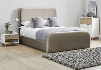 Primrose Fabric Bed Frame - King 5'0'' (150cm) Mocha 