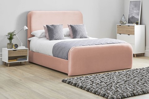 Primrose Fabric Bed Frame - Super King 6'0'' (180cm) Pink 