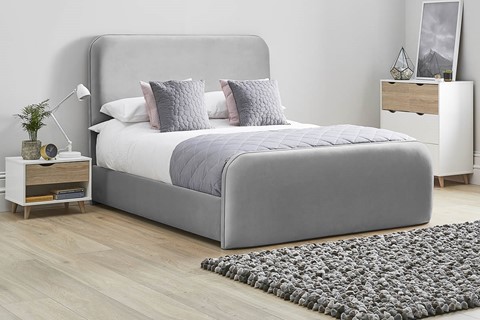 Primrose Fabric Bed Frame - Double 4'6'' (135cm) Titanium 