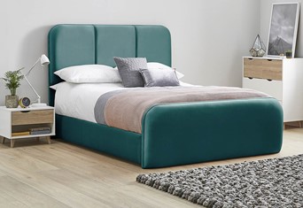 Zinnia Fabric Bed Frame - King 5'0'' (150cm) Mallard 