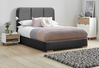 Zinnia Fabric Low Footend Bed Frame - Super King 6'0'' (180cm) Raven 