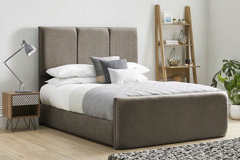 Aspen High Foot End Bedframe - Double 4'6'' (135cm) Mocha