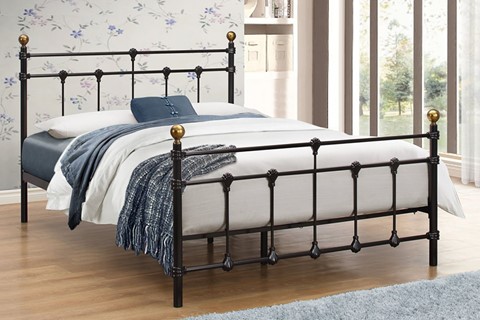 Atlas Black 4'0'' Small Double Metal Bed Frame