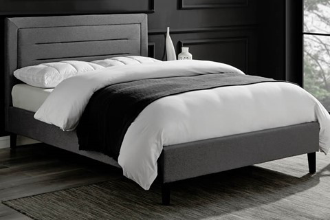 Picasso Fabric Bedframe - 4'6'' Double Grey 