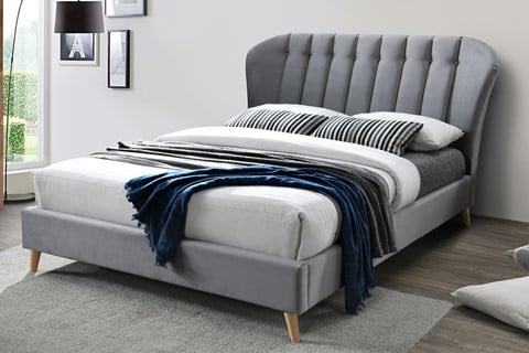 Elm Fabric Bed - Grey 4'0'' Small Double 
