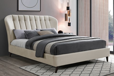 Elm Fabric Bed - Warm Stone 5'0'' Kingsize 