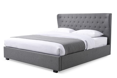 Kenington Fabric Ottoman - 4'6'' Double Grey Hopsack