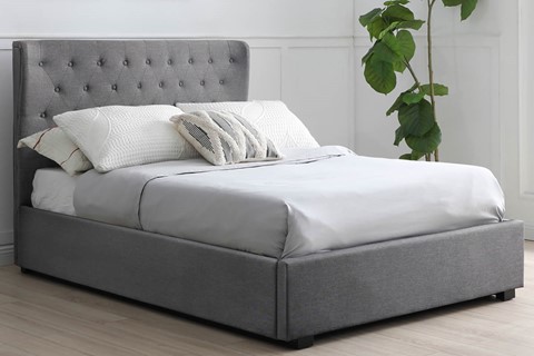 Coniston Grey Fabric Ottoman Bedframe - 4'6'' Double 