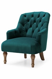 Bianca Velvet Accent Armchair - Athena Teal Velvet 