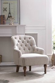 Bianca Linen Accent Armchair - Antheia Cream Linen
