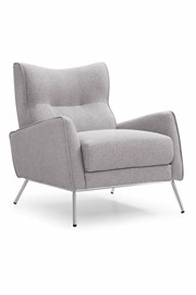 Chloe Fabric Accent Chair - Helios Grey Jacquard