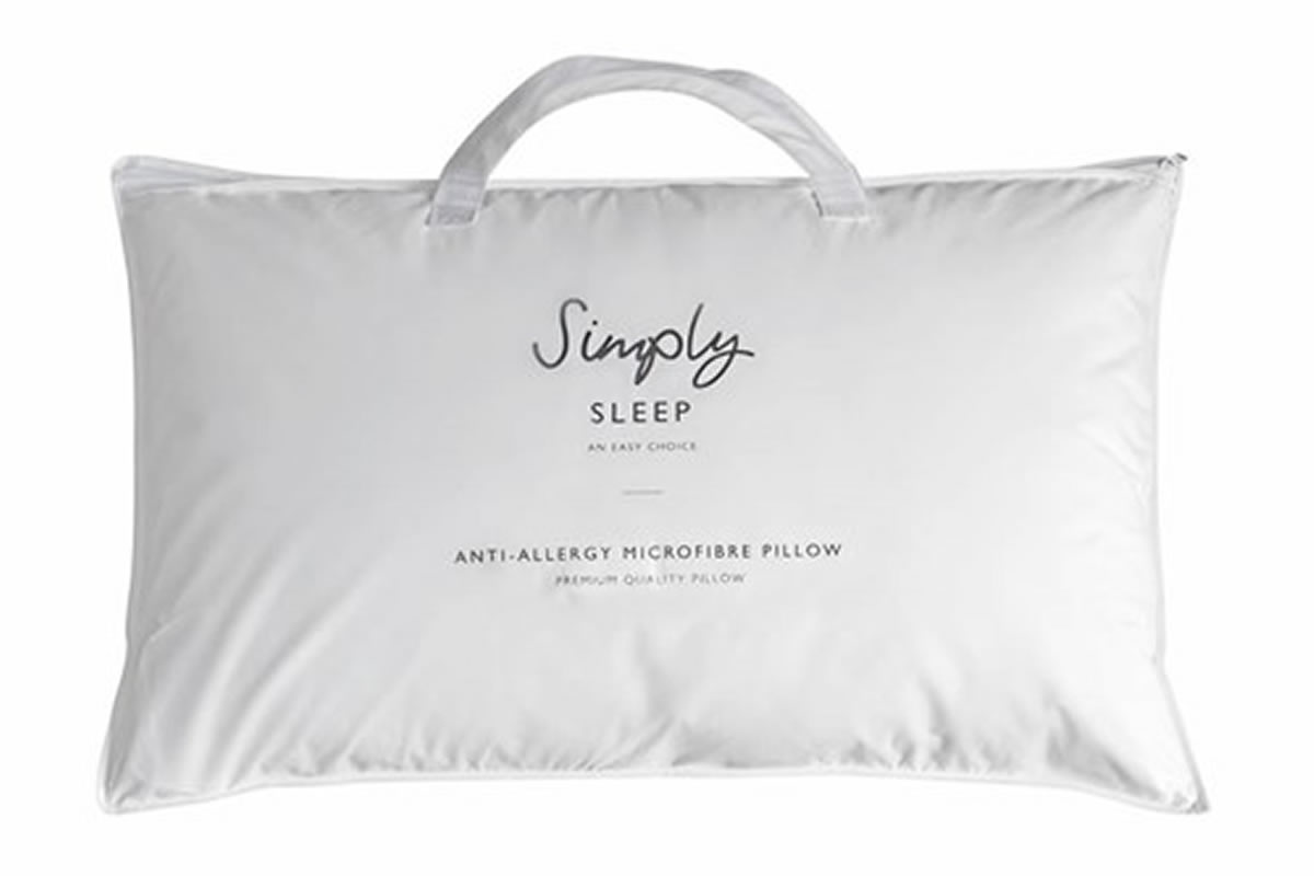 View Luxurious Microfibre Pillow With Premium Filling AntiAllergy Treated HypoAllergenic Fillings Cotton Percal Cover Machine Washable information
